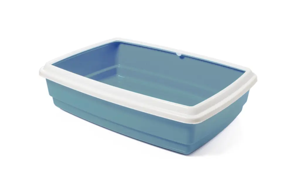 Vente Flash Animalis – Bac &agrave; Liti&egrave;re Jumbo avec Rebord pour Chat – Bleu