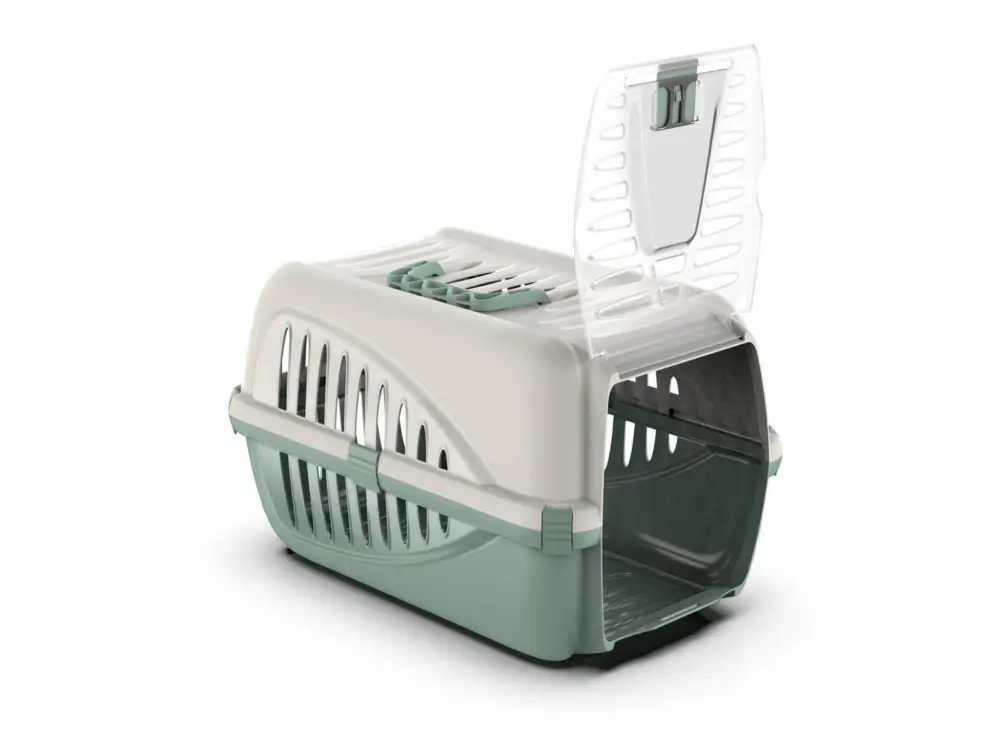 Animalis – Caisse de Transport Panzer Vert pour Chat – 50cm Super Prix