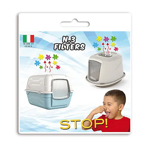 Top Vente Animalis – Filtres Galaxy Maison de Toilette pour Chat – x3