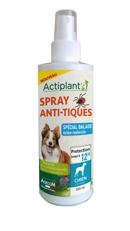 ActiPlant' – Spray Anti-tiques Sp&eacute;cial Balade pour Chien – 200ml Expédié Aujourd&rsquo;hui