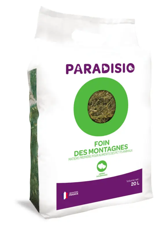 Prix Réduit Paradisio – Foin des Montagnes pour Rongeurs – 20L