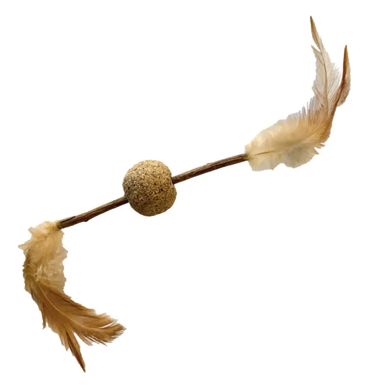 Vente Flash Croci – Jouet Stick Balle et Plume Euphoria pour Chats – 12cm