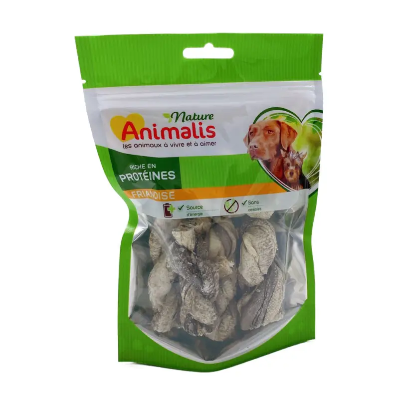 Soldes Animalis Nature – Friandises &agrave; M&acirc;cher Peau Tress&eacute;e au Poisson pour Chiens – 90g