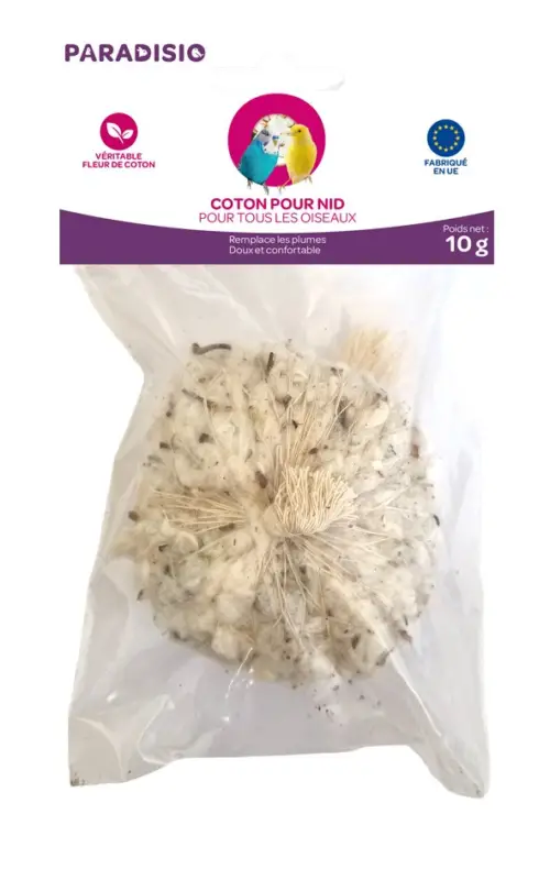 Bon Marché Paradisio – Nid Coton en Filet pour Oiseaux – 10g