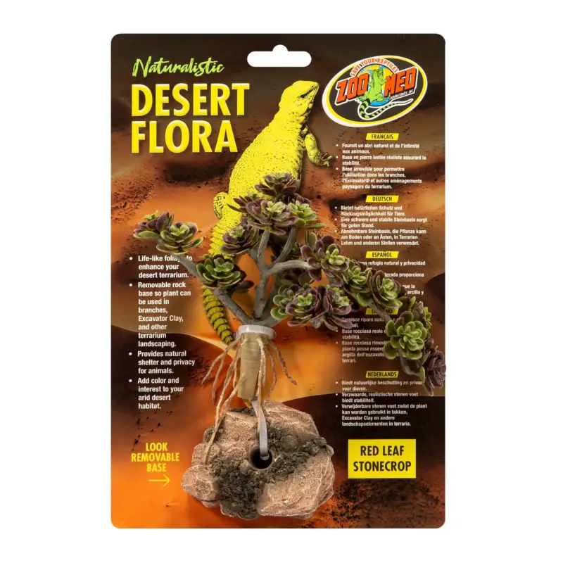 Zoomed -D&eacute;coration Artificielle Plante Feuille Rouge pour Terrarium – 16cm Promotion Saisonnière
