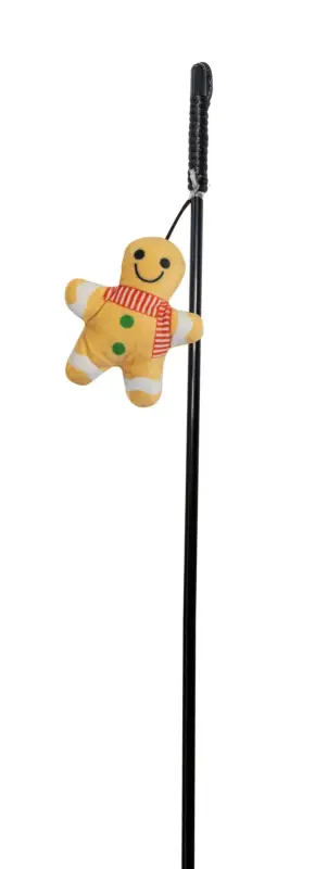 Croci – Canne &agrave; P&ecirc;che Pain d'Epice pour Chat – 40cm Nouveauté