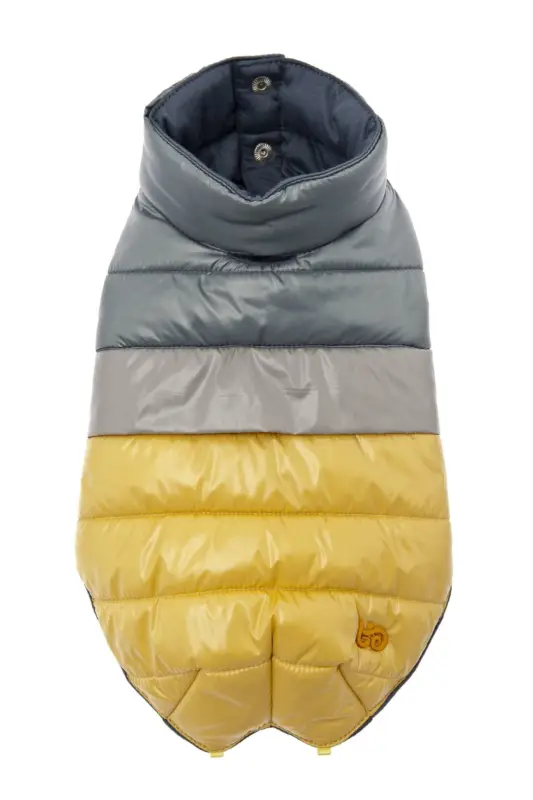 Livraison Express Ferribiella – Doudoune Imperm&eacute;able Jaune et Gris pour Chien – 30cm
