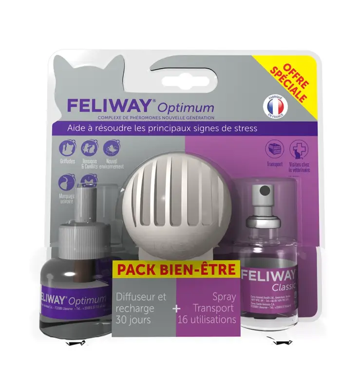 Feliway – Pack Bien Etre Diffuseur Et Spray Pour Chat Achat Immédiat