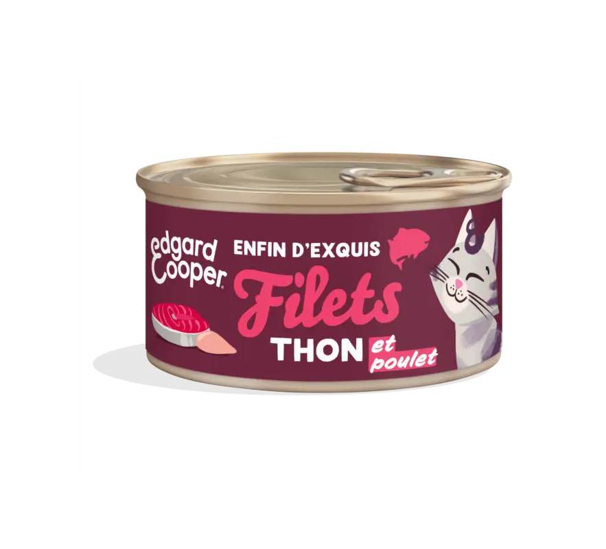 Commander Maintenant Edgard & Cooper – Filets de Thon et Poulet pour Chat – 70g
