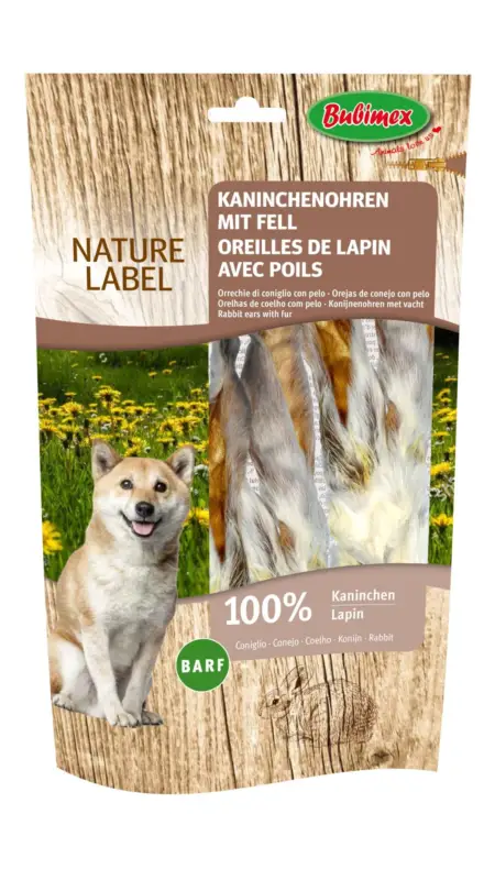 Bubimex – Friandises Oreilles de lapin avec Poils pour Chien – 100g Offre Exclusive
