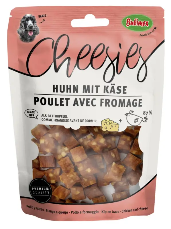 Promotion Saisonnière Bubimex – Friandises Cheesies Cube au Poulet et Fromage pour Chien – 125g