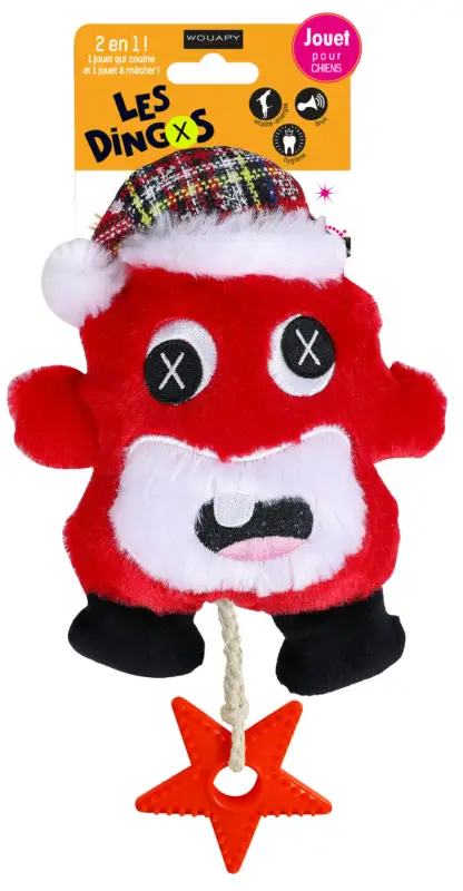 Wouapy – Jouet Dingos Santa avec Sabot pour Chien – 27cm Solde