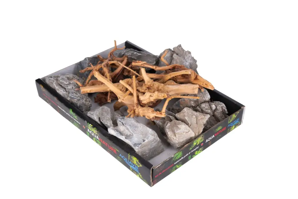 Aquavie – D&eacute;coration Vigne et Pierre Gris pour Aquarium Commande En Gros