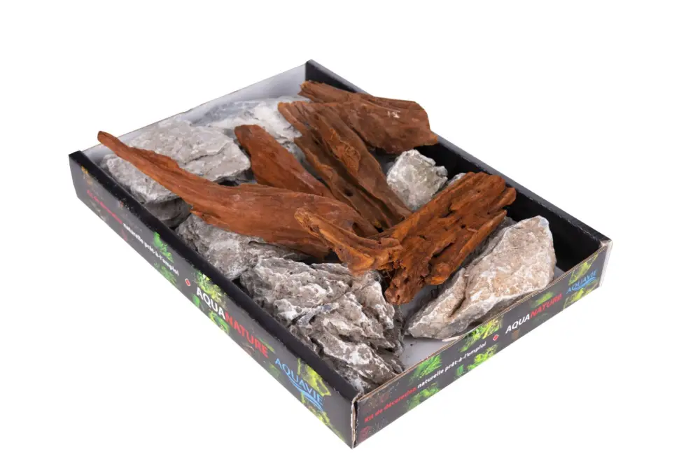 Aquavie – D&eacute;coration Mangrove et Pierre Gris pour Aquarium Commander Maintenant