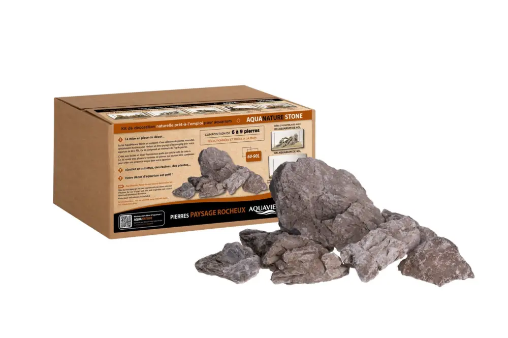 Aquavie – Kit D&eacute;coration Paysage Rocheux pour Aquarium – 60-90L Paiement Sécurisé