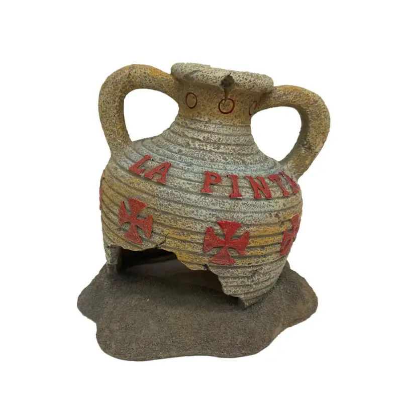Aquadella – D&eacute;coration AMPHORA LA PINTA pour Aquarium – 11,3×10,5×11,4cm Satisfait Ou Remboursé