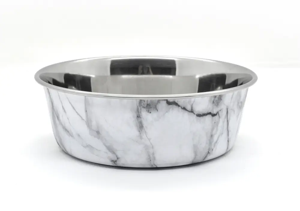 Remise Animalis – Gamelle en Inox Antid&eacute;rapante Marble pour Chiens