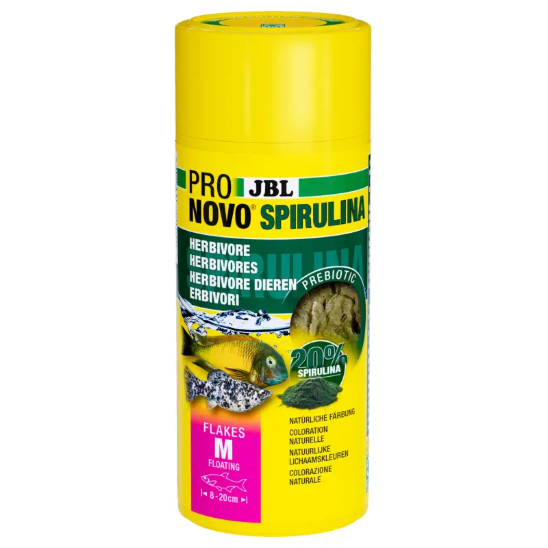 JBL – Aliment en Flocons Pronovo SPIRULINA FLAKES pour Poissons Herbivores – 250ml Bon Marché