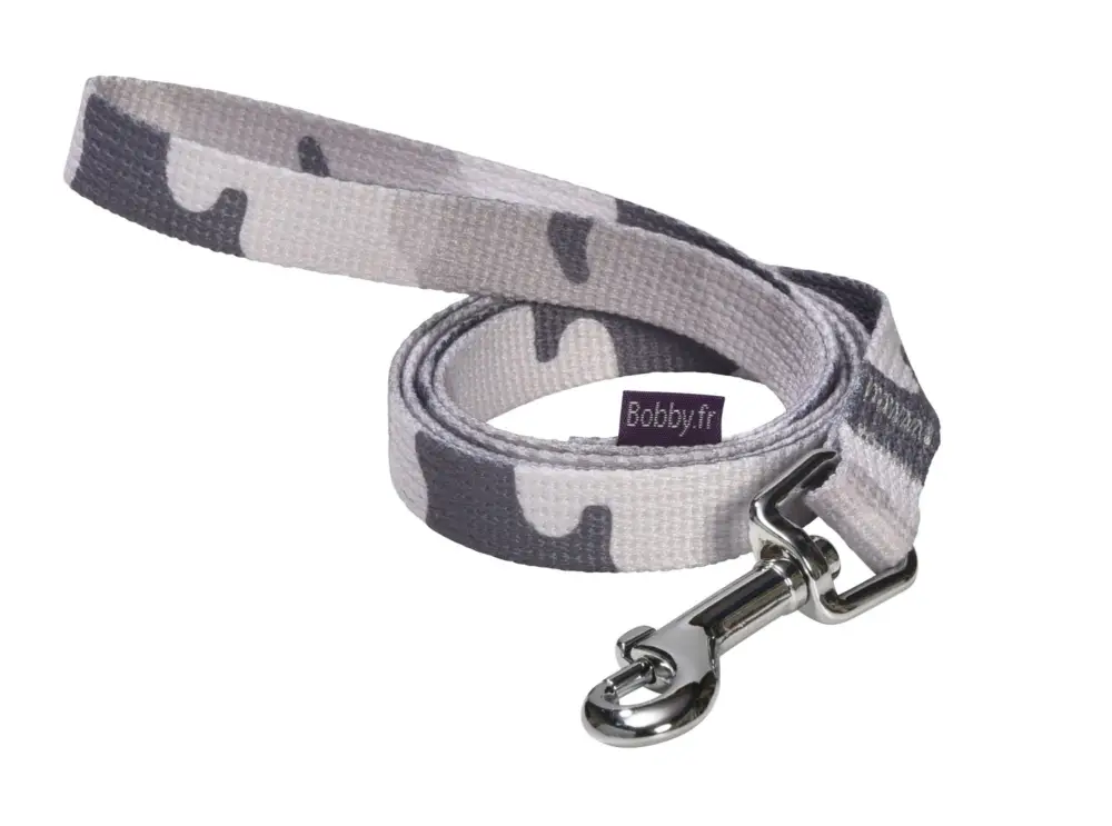 Promotion Saisonnière Bobby – Laisse Camouflage Gris pour Chiens