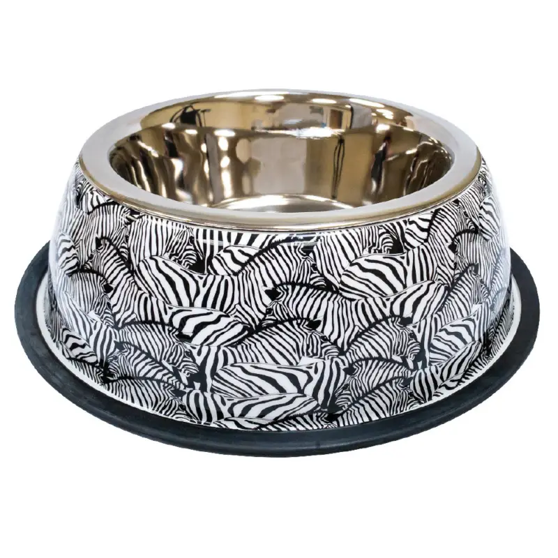 Acheter En Ligne Croci – Bol en Acier ZEBRA pour Chiens – 200ml
