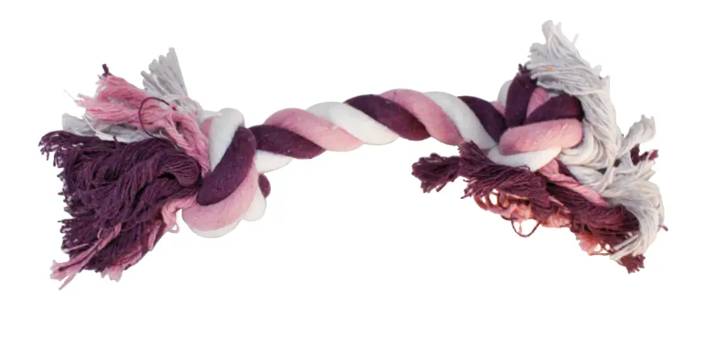 Croci – Jouet Corde 2 N&oelig;uds Rose et Violet pour Chiens – 20cm Haute Qualité