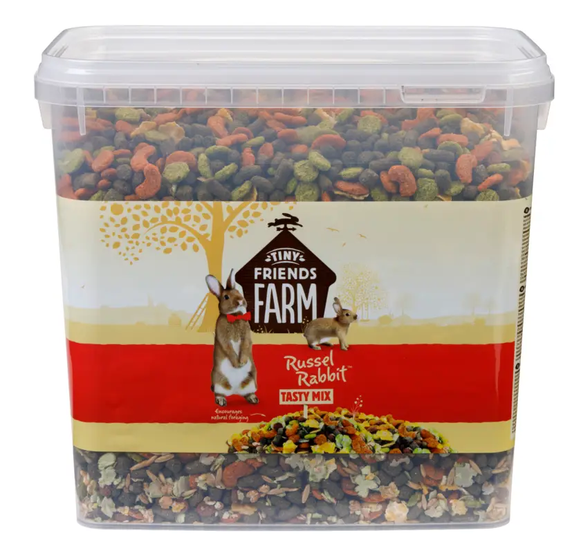 Offre Du Jour Tiny Friends Farm – Seau Aliment M&eacute;lange Tasty Mix Lapin – 4Kg