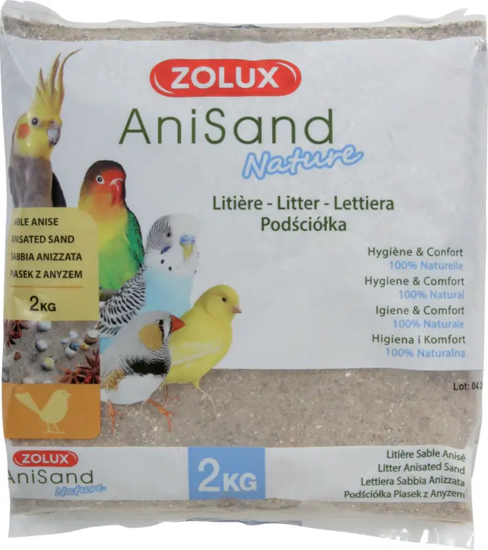Acheter En Ligne Zolux – Sable AniSand Nature pour Oiseaux – 2Kg