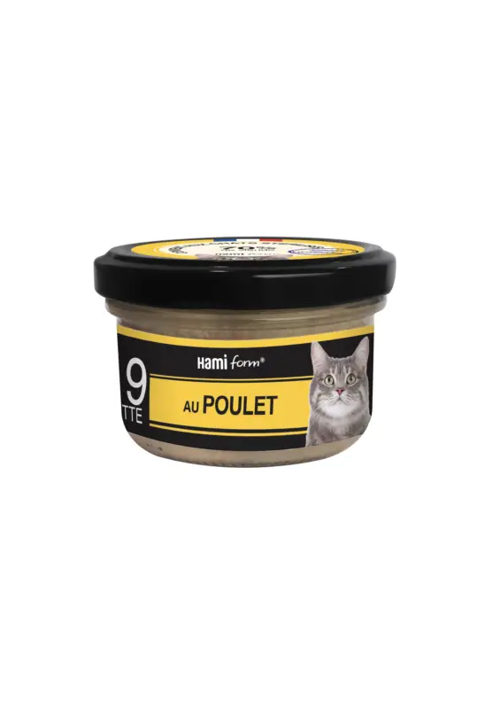 Hamiform – Les Cuisin&eacute;s N&deg;19 au Poulet pour Chats – 80g Usine Directe