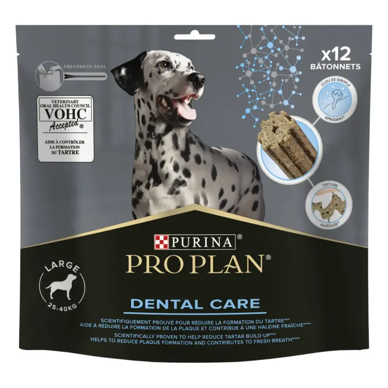 Pro Plan – Friandises &agrave; M&acirc;cher Dental Care pour Grands Chiens – 345g Usine Directe