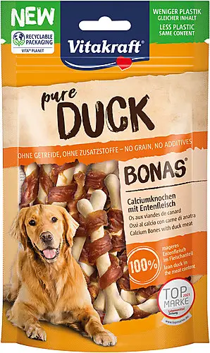 Vitakraft – Friandises Os Pure Duck au Canard pour Chiens – 80g Commande En Gros