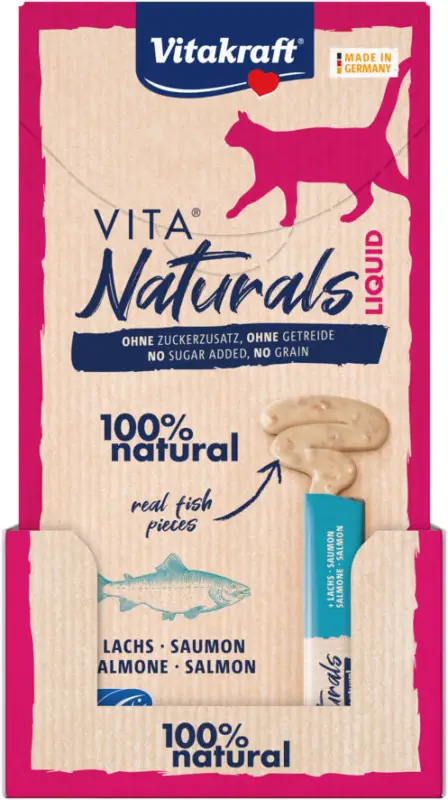 Vitakraft – Friandises Liquid VitaNaturals au Saumon pour Chats – 5x15g Top Vente