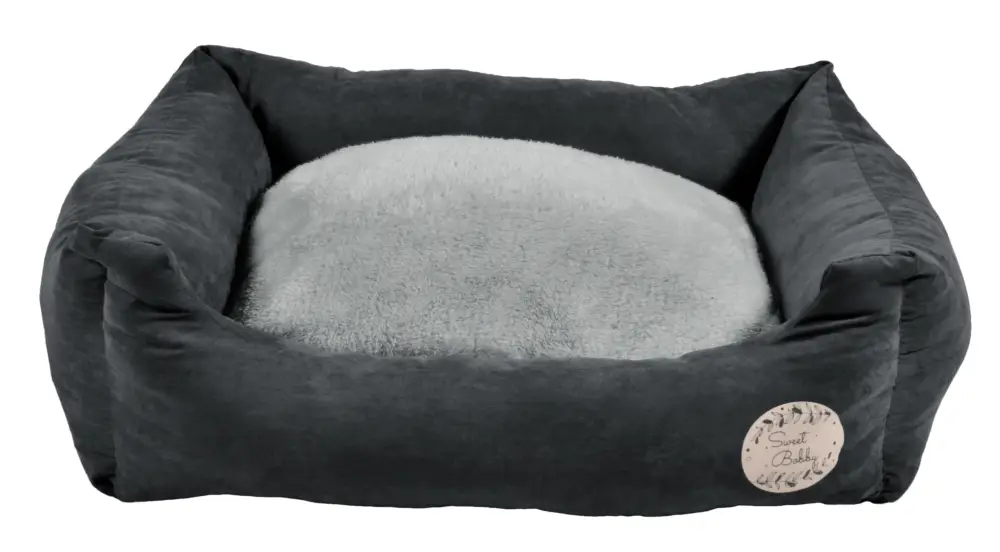 Satisfait Ou Remboursé Bobby – Coussin Donut Poilu Gris pour Chien