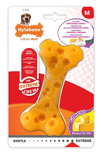 Nylabone – Jouet Os &agrave; M&acirc;cher Extreme Chew au Fromage pour Chiens Quantité Limitée