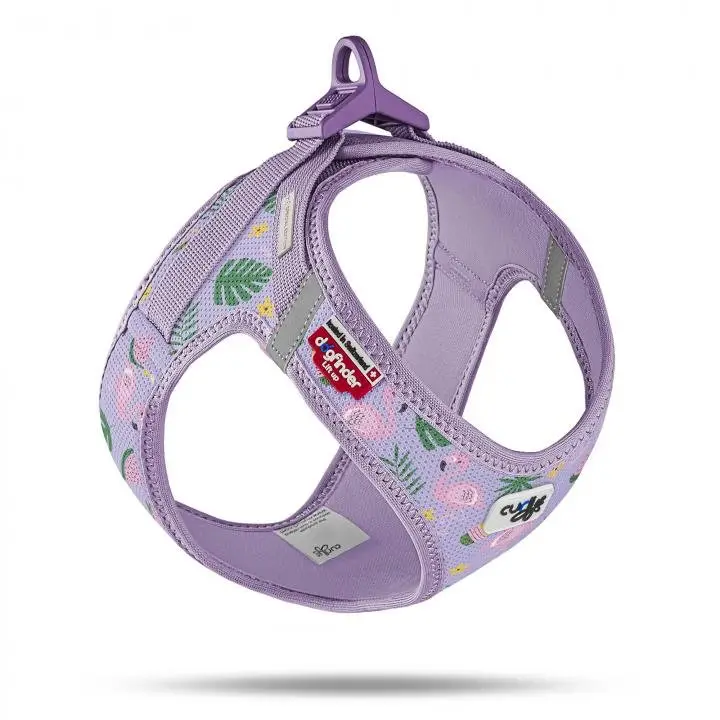 Dernier Modèle Curli – Vest Harnais Boucle Air-Mesh Lavendel-Flamingo pour Chiens – XL