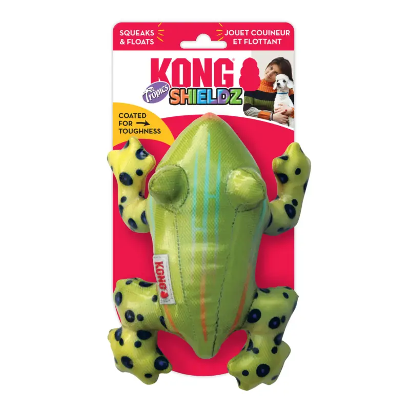 Bon Plan KONG – Jouet Shieldz Tropics Grenouille pour Chiens – M