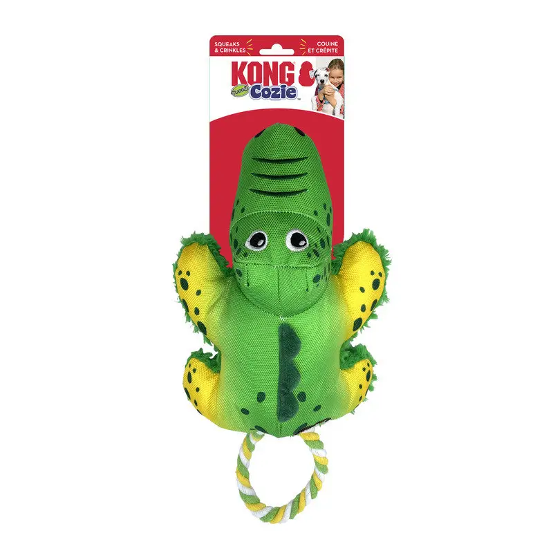Promotion Saisonnière KONG – Jouet Cozie Tuggz Alligator pour Chiens – M/L