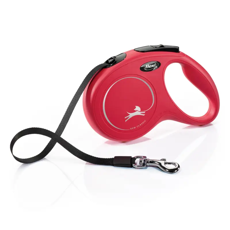 Flexi – Laisse &agrave; Enrouleur Classic Sangle Rouge M pour Chiens – 5m Prix Choc