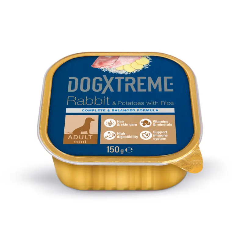 Offre Exclusive DogXtreme – Barquette au Lapin pour Chien adulte – 150g
