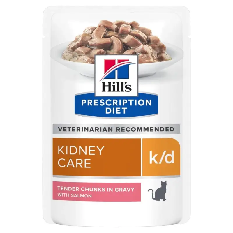 Hill's – Sachet Repas Prescription Diet K/D Kidney Care au Saumon pour Chats – 12x85g Remise