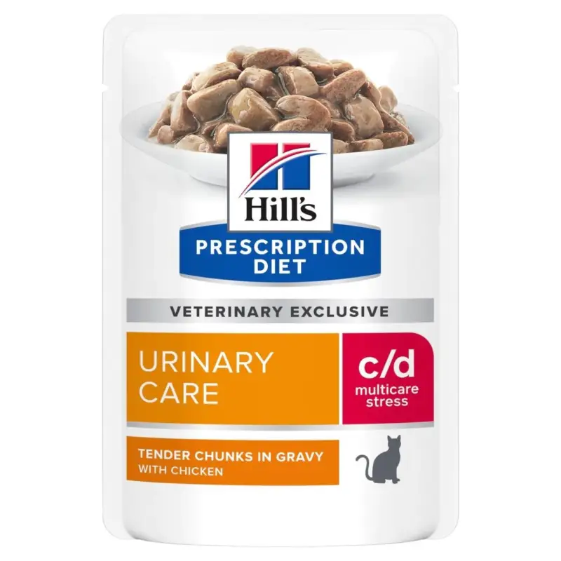 Remise Hill's – Sachet Repas Prescription Diet C/D Urinary Care au Poulet pour Chats – 12x85g