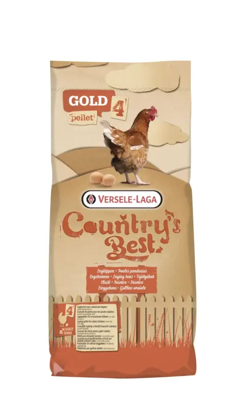 Versele Laga – Aliment Country's Best Gold 4 Gallico Pellet pour Poules Pondeuses – 20Kg Haute Qualité