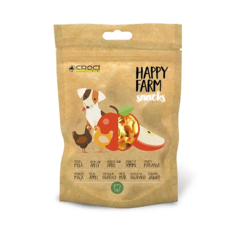 Croci – Friandises Happy Farm Poulet et Pomme pour Chiens – 80g Commander Maintenant