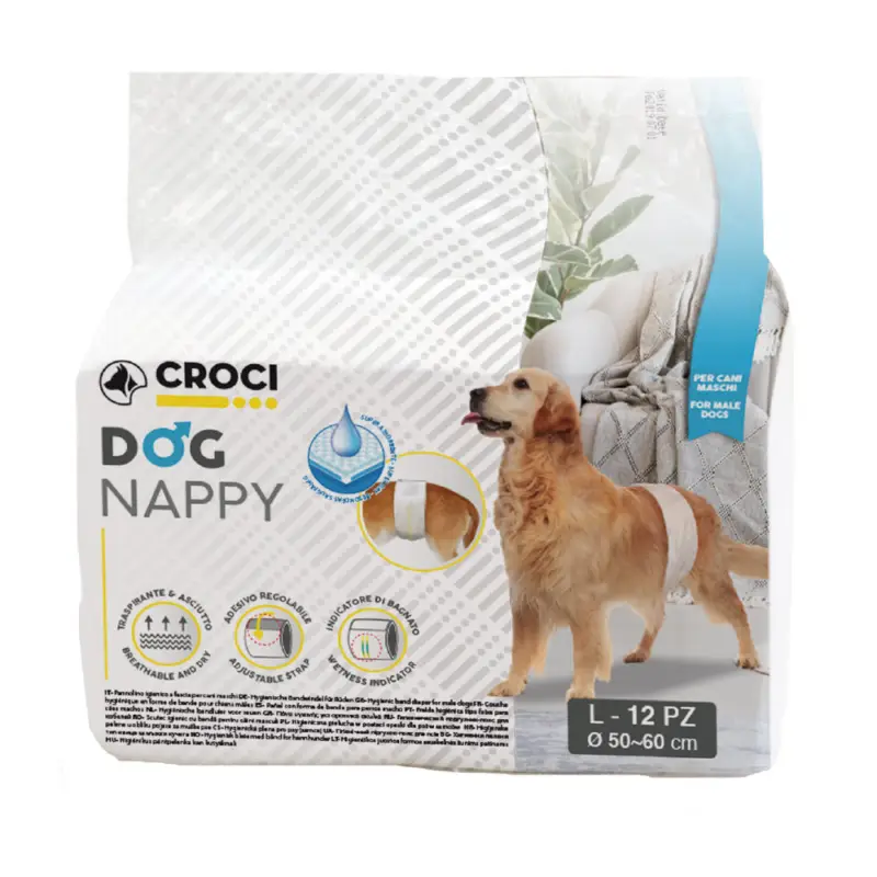 Usine Directe Croci – Couche Dog Nappy L pour Chien
