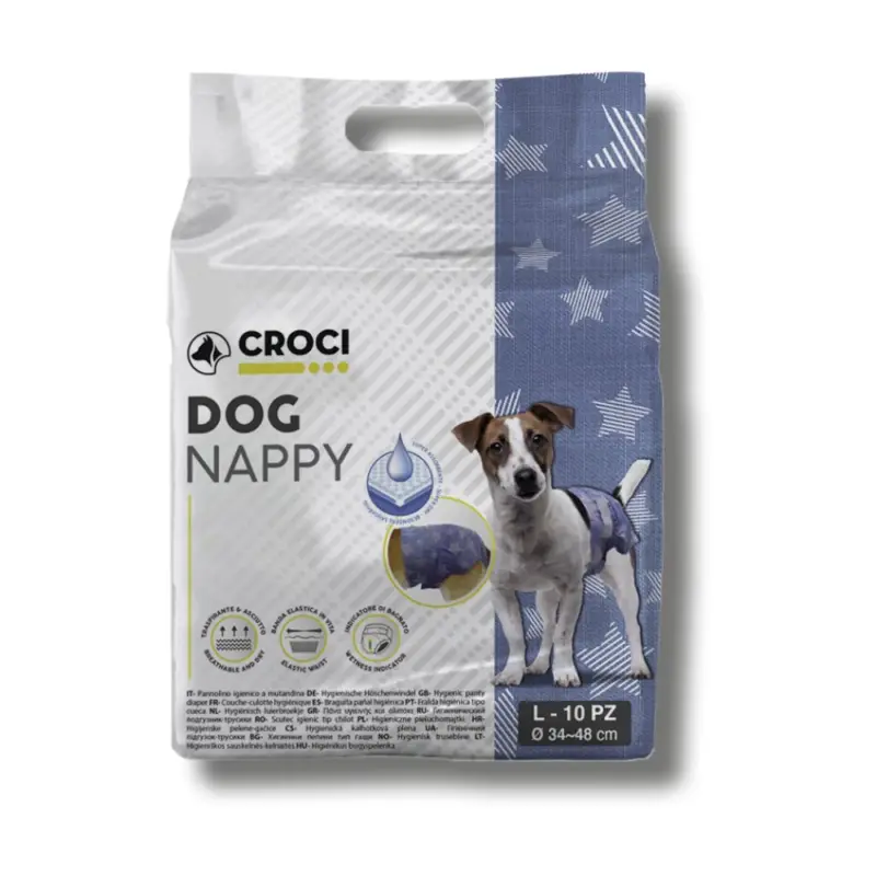 Croci – Couches Jetables Dog Nappy Diaper Jeans pour Chien Commander Vite