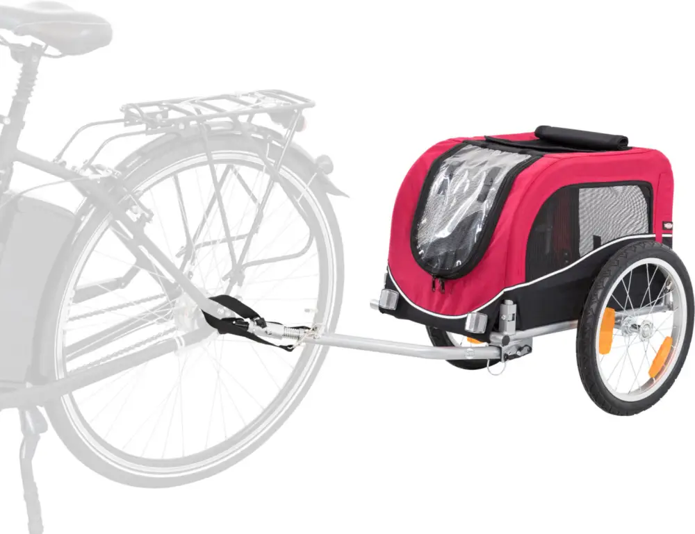Acheter Direct Trixie – Roulotte de V&eacute;lo Noir/Rouge – S: 53 x 60 x 60/117 cm
