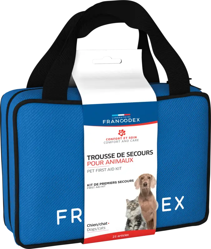 Francodex – Trousse de Secours pour Chiens et Chats – Bleu Expédié Aujourd&rsquo;hui