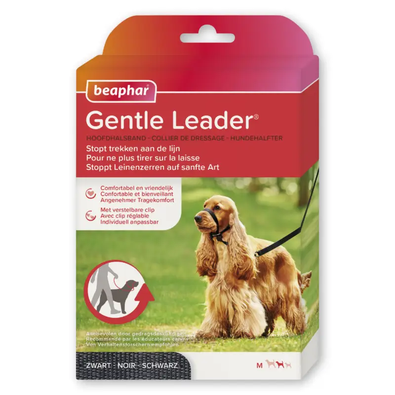 Beaphar – Collier de dressage GENTLE LEADER pour chiens moyens – Noir Réduction