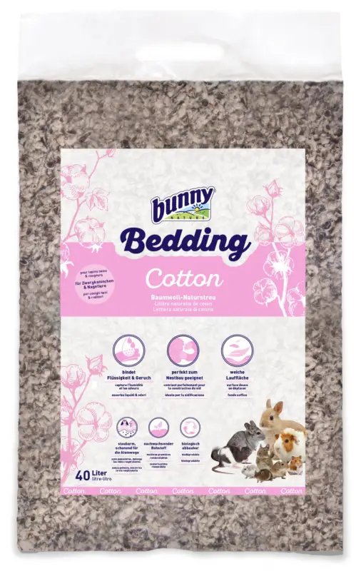 BunnyNature – Liti&egrave;re naturelle coton Bedding Cotton – 40 l Affaire À Saisir