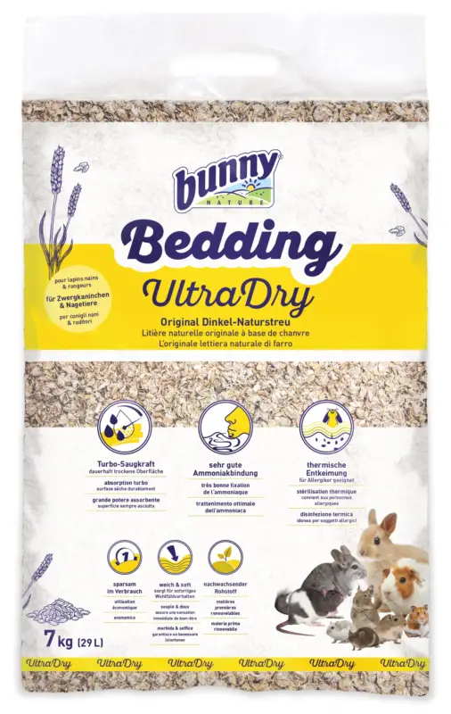Top Vente BunnyNature – Liti&egrave;re naturelle &eacute;peautre Bedding Ultra Dry – 29 l