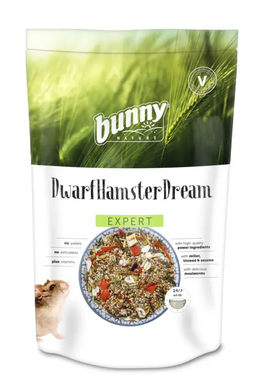 BunnyNature – Alimentation hamster nain DwarfHamsterDream EXPERT – 500g Nouvelle Collection